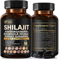 SoundHealth Pure Shilajit Capsules – 60 Count, 8-in-1 Formula, 25:1 Concentrate, Vegan