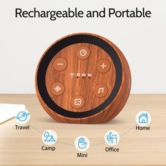 SoundMe brown noise mode close-up highlights buffering for focus and rest.