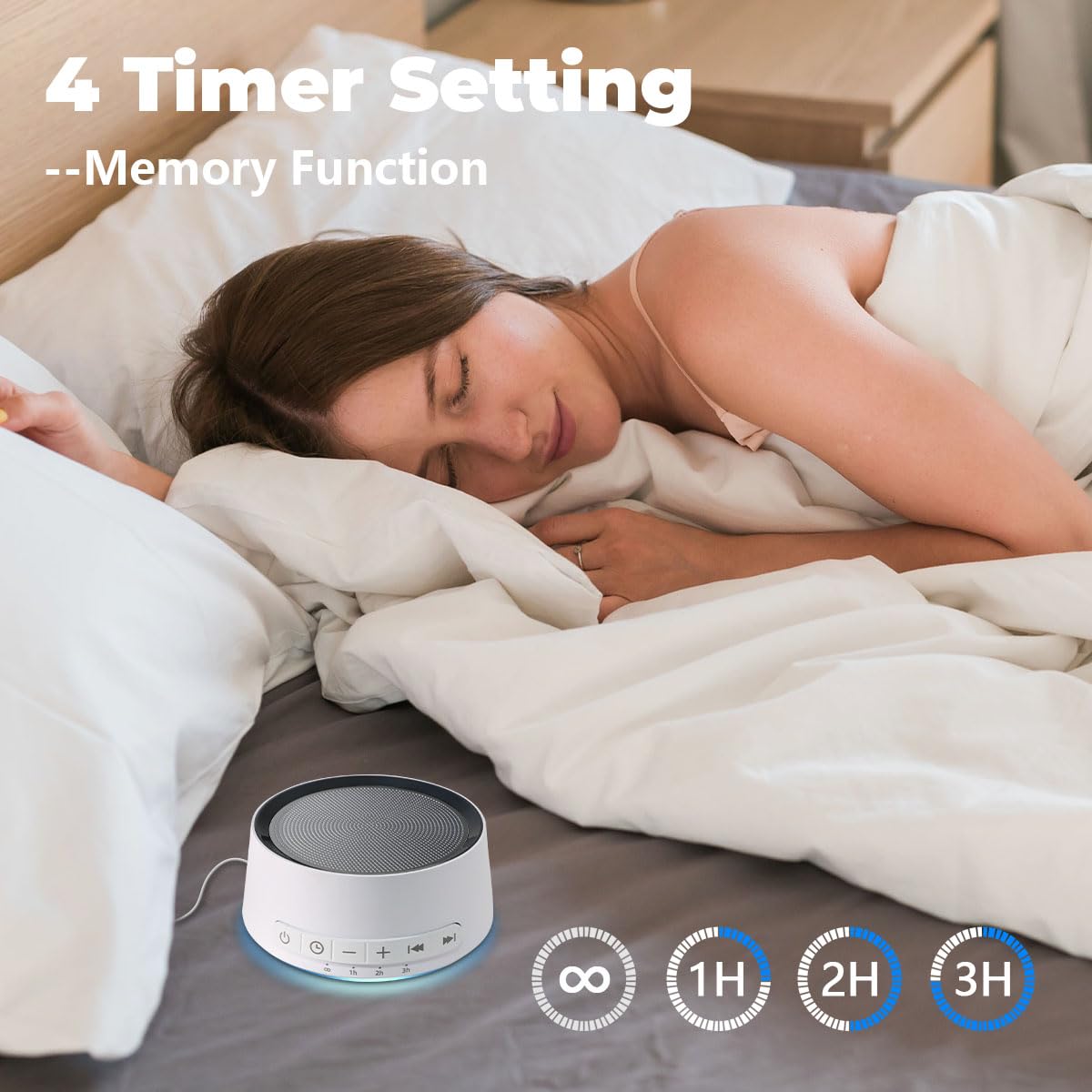 SoundMe timer-memory feature remembers last settings for quick sessions
