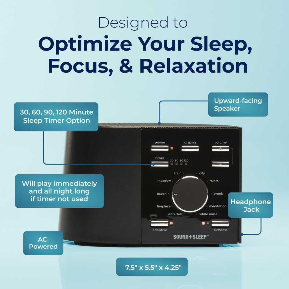 Sound+Sleep bedside setup ready for calm bedtime routine.