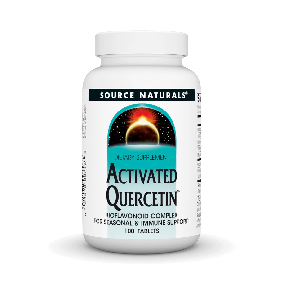 Source Naturals Activated Quercetin bottle front, signaling seasonal and immune support