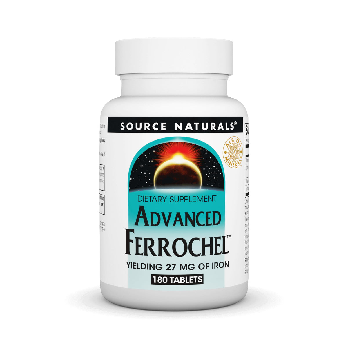 Source Naturals Advanced Ferrochel tablets support iron levels with gentle digestion.