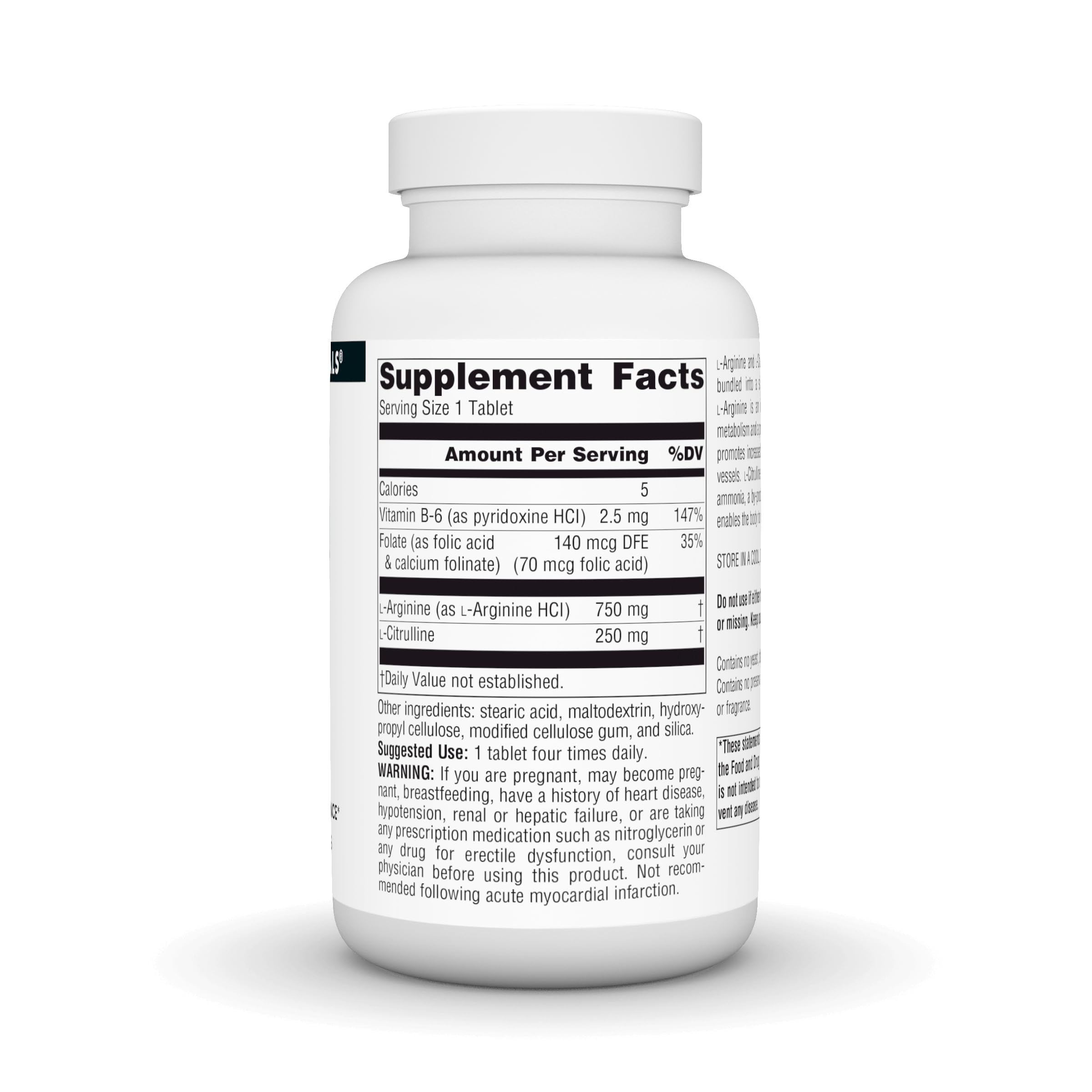 Close-up of Source Naturals tablets, allergen-free formula for easy daily supplementation