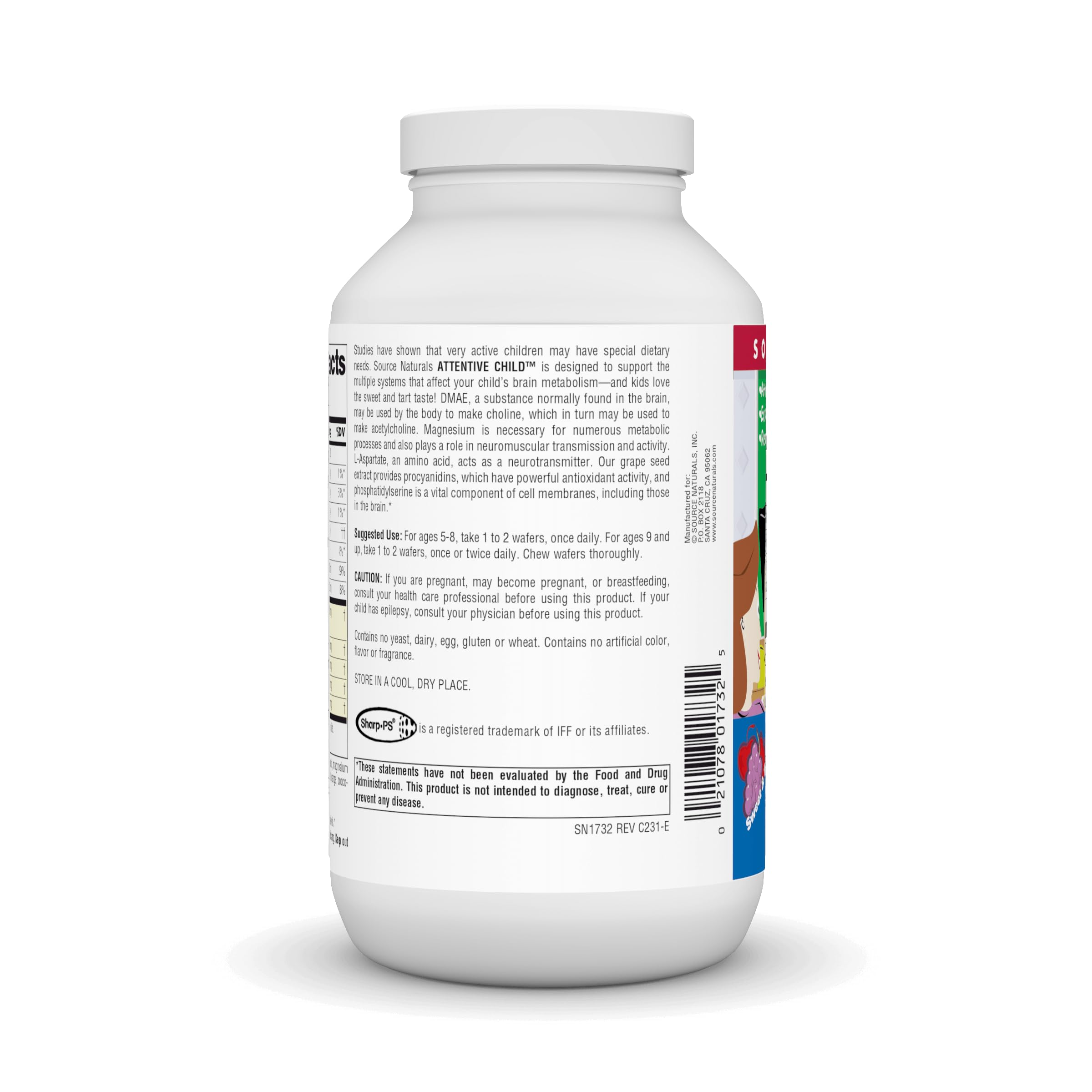 Serving Source Naturals Attentive Child wafers supports after-school routines