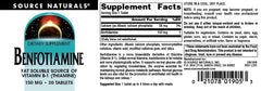 Vegetarian-friendly benfotiamine label on the bottle.