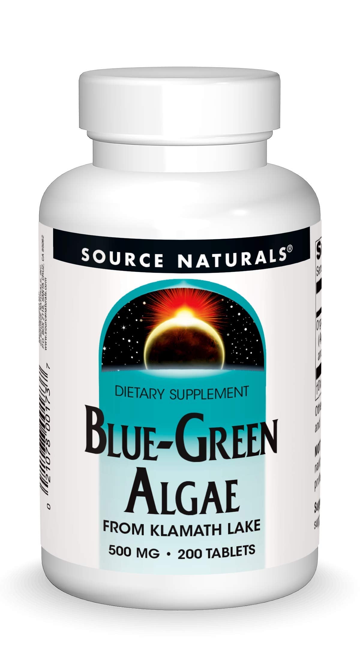 Source Naturals blue-green algae bottle for daily use