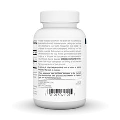 Closeup of Source Naturals broccoli sprouts extract label highlighting potency