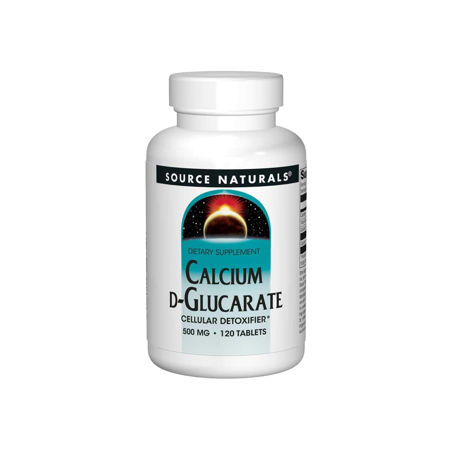 Source Naturals Calcium D-Glucarate bottle front for daily wellness support.