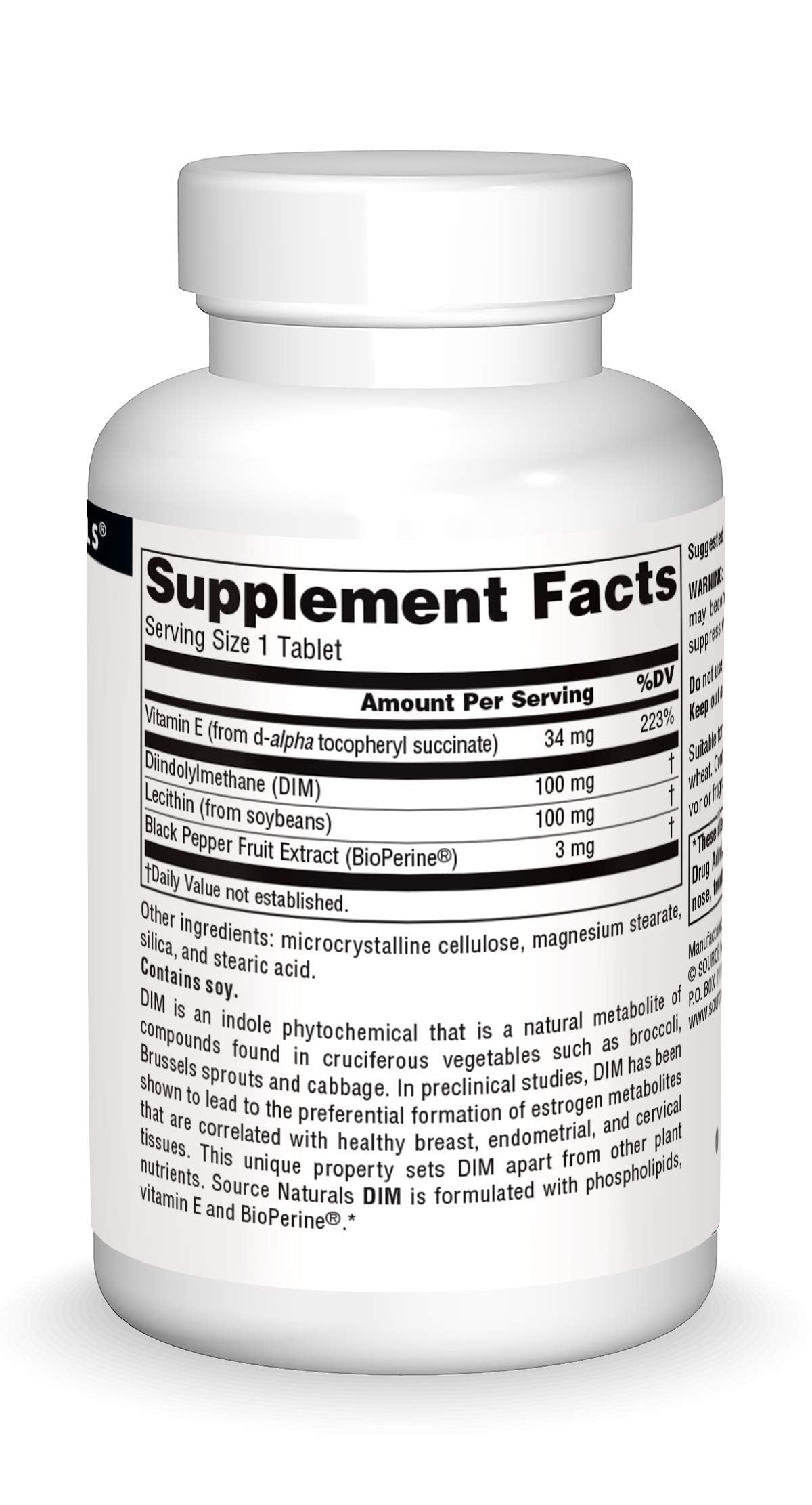 DIM bottle being poured to illustrate easy daily intake
