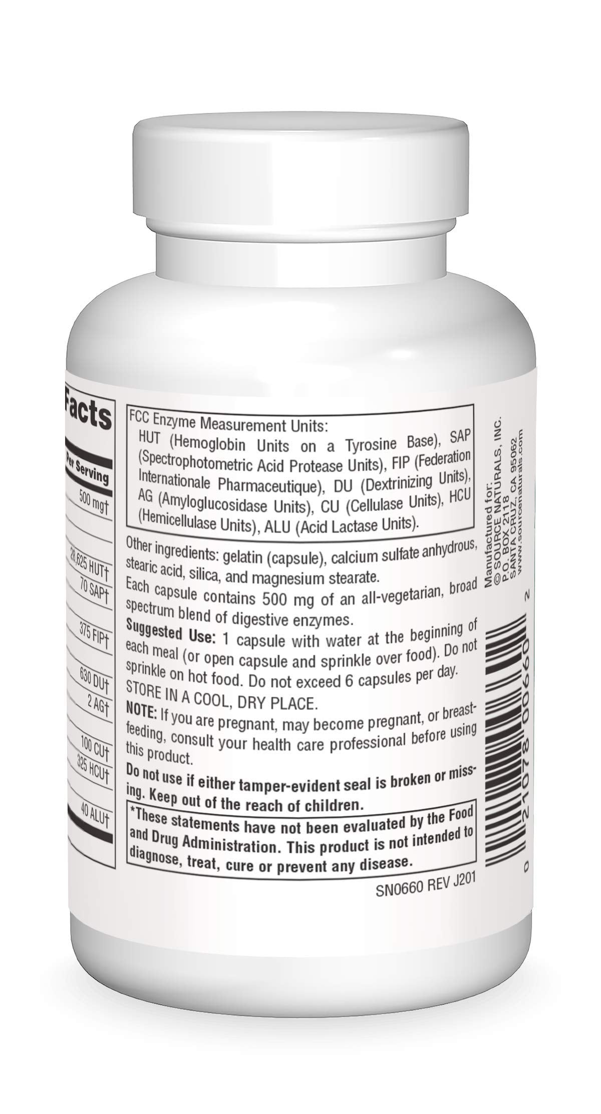 Source Naturals Essential Enzymes capsules close-up ready for daily digestive support.