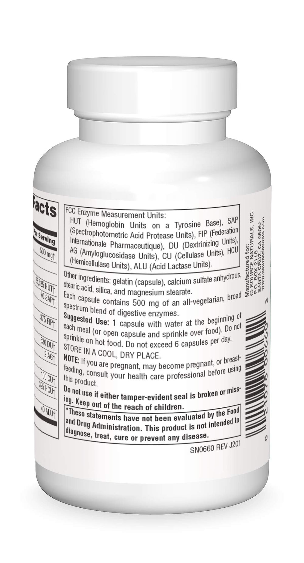 Source Naturals Essential Enzymes capsules close-up ready for daily digestive support.