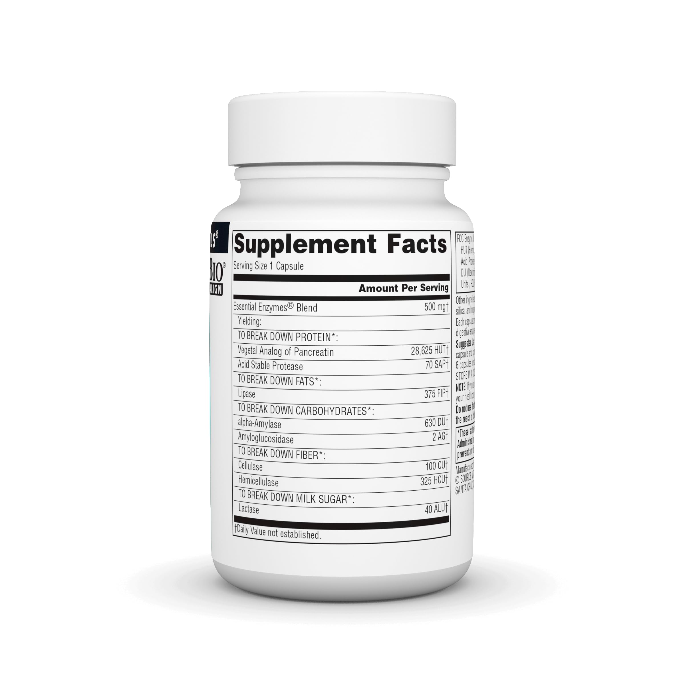 Source Naturals Essential Enzymes capsules for daily digestion support