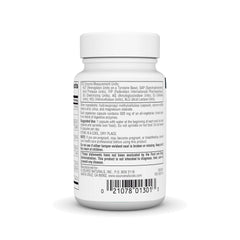 Etiqueta clara de Source Naturals Essential Enzymes con información útil.