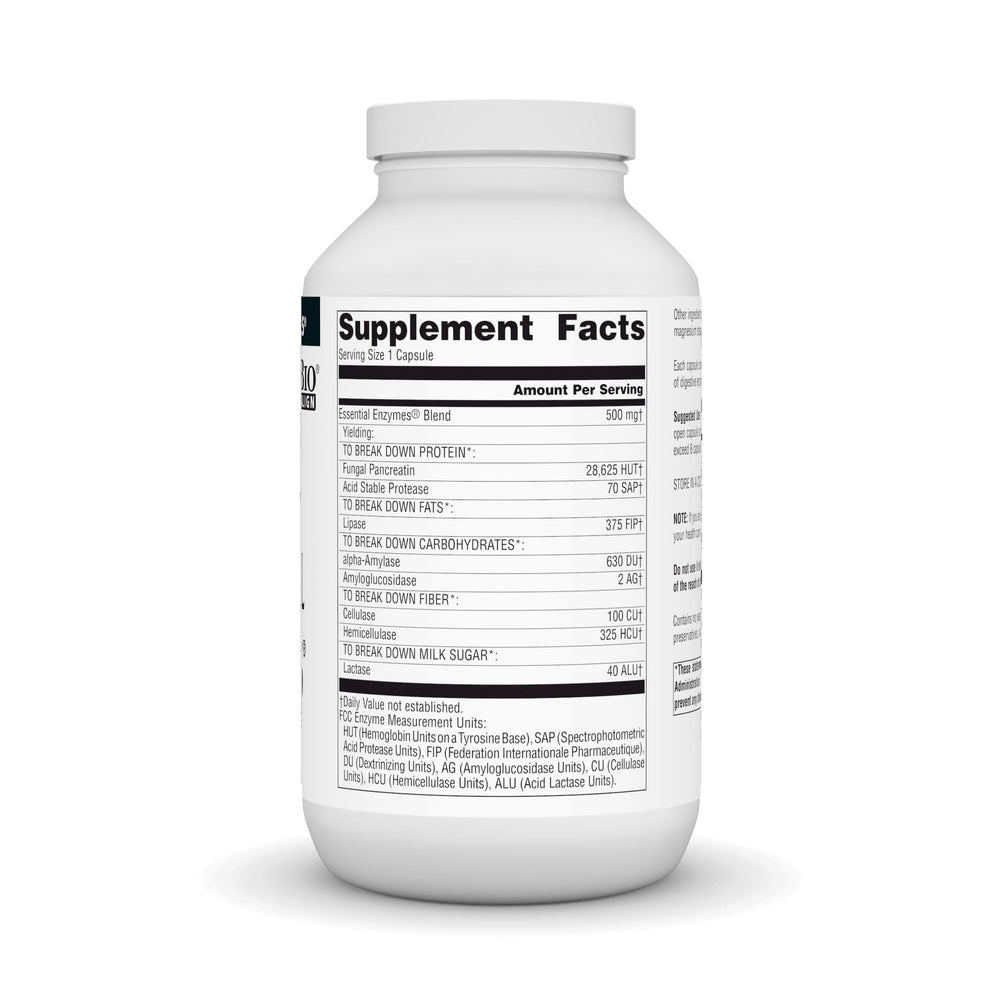 Pouring Essential Enzymes into water at meals supports digestion