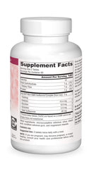 Close-up of Genistein 1000 mg tablets from the Eternal Woman bottle.
