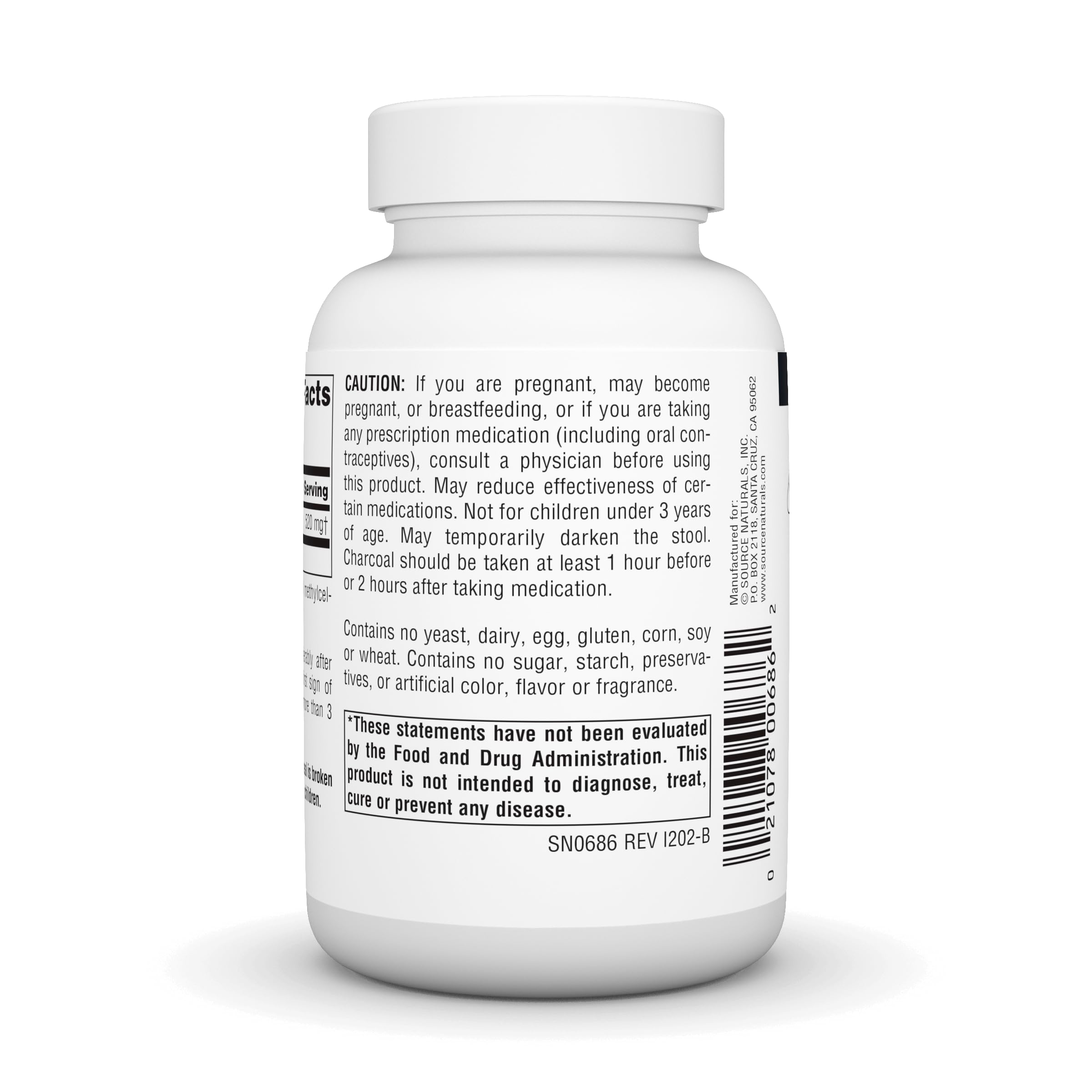 Source Naturals etiqueta frontal muestra ingredientes y uso sugerido.