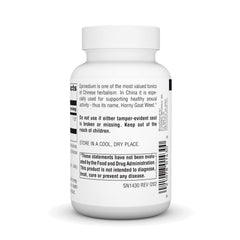 Label detail of Source Naturals Horny Goat Weed with extract information.