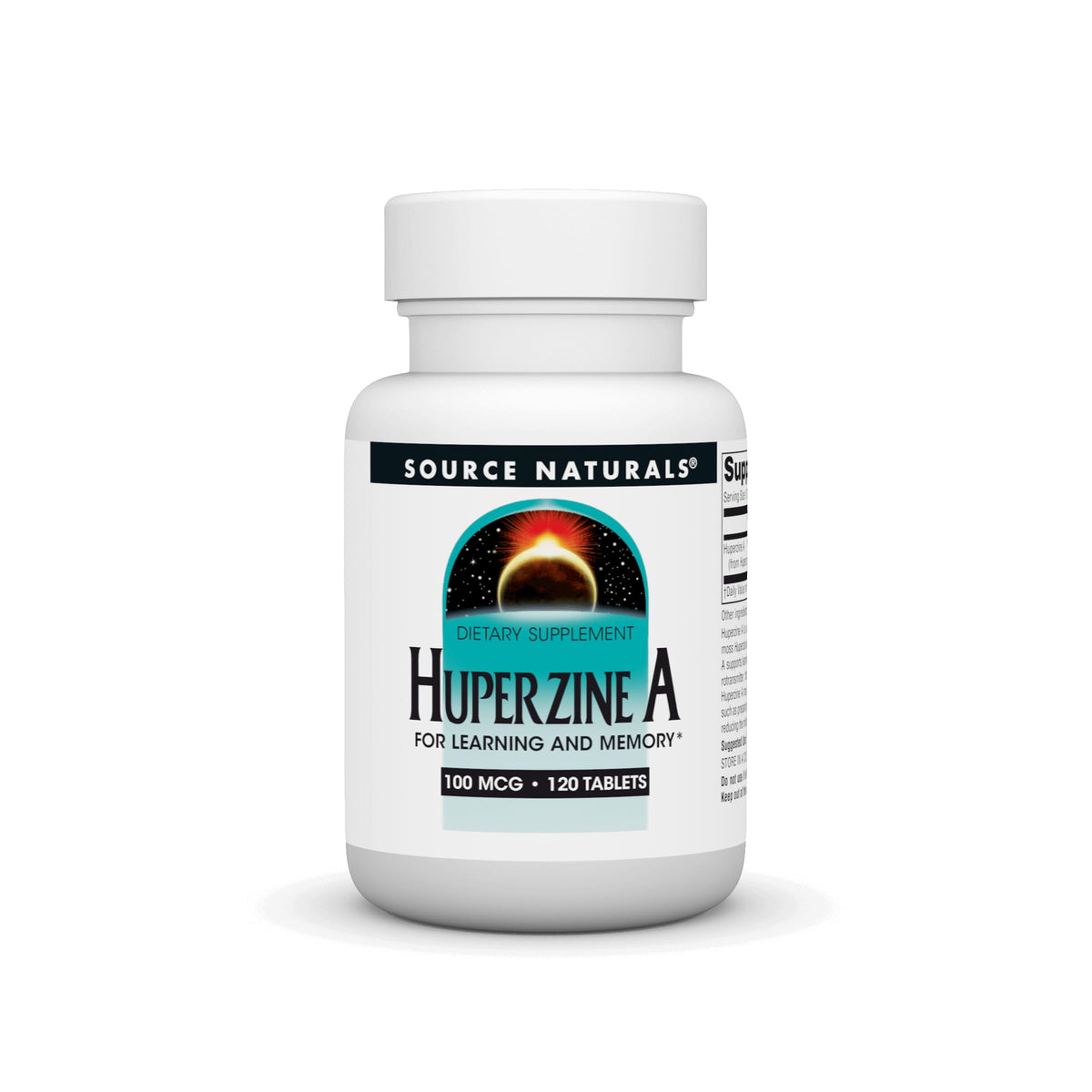 Source Naturals Huperzina A, tabletas frente: enfoque diario para memoria.
