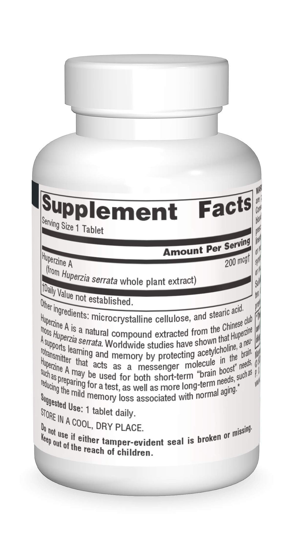 Pouring Huperzine A bottle to show easy daily dosing.