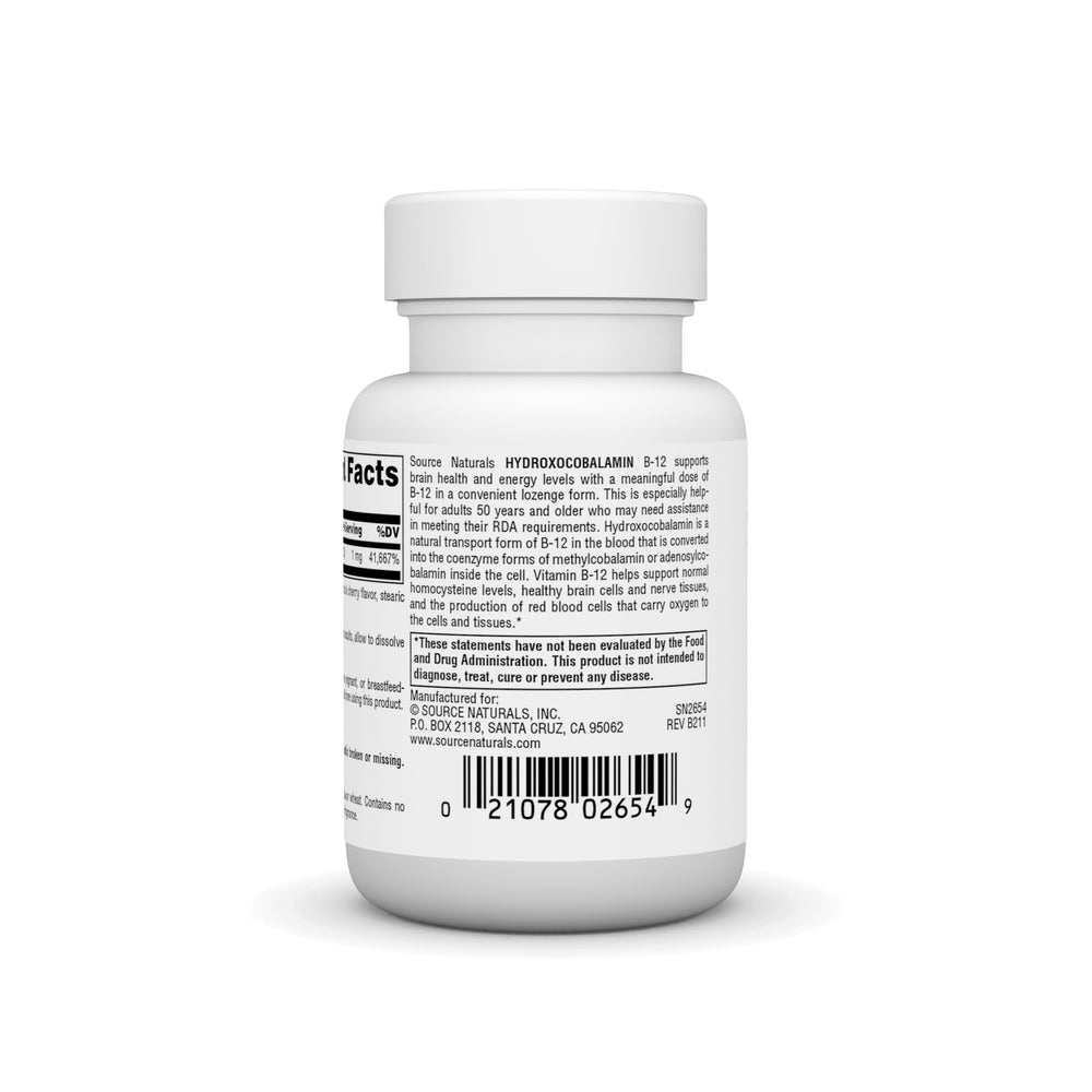 Close-up of HydroxoCobalamin cherry lozenge showing flavor and texture.