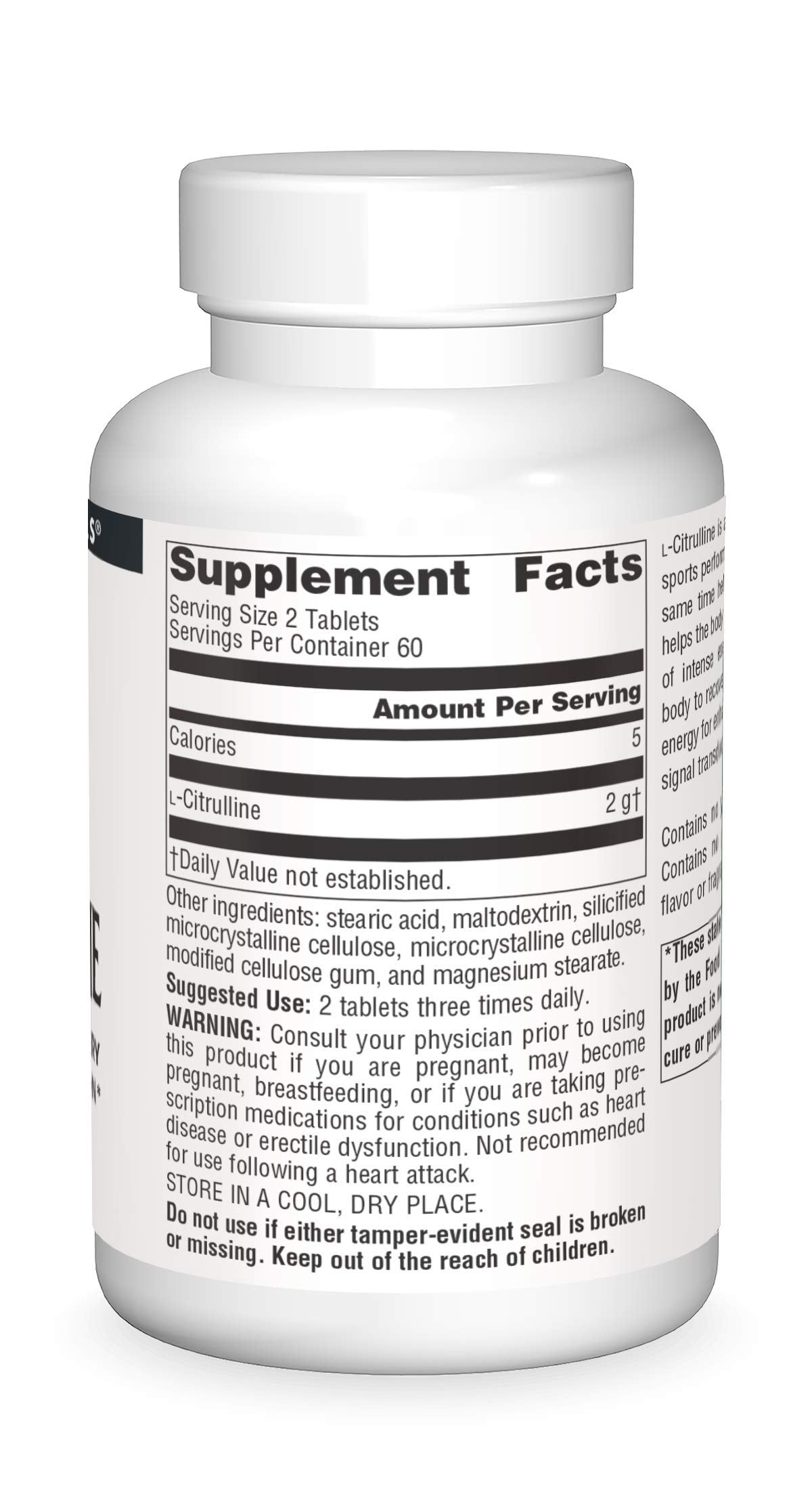 Bottle label highlights Source Naturals quality and dosage.