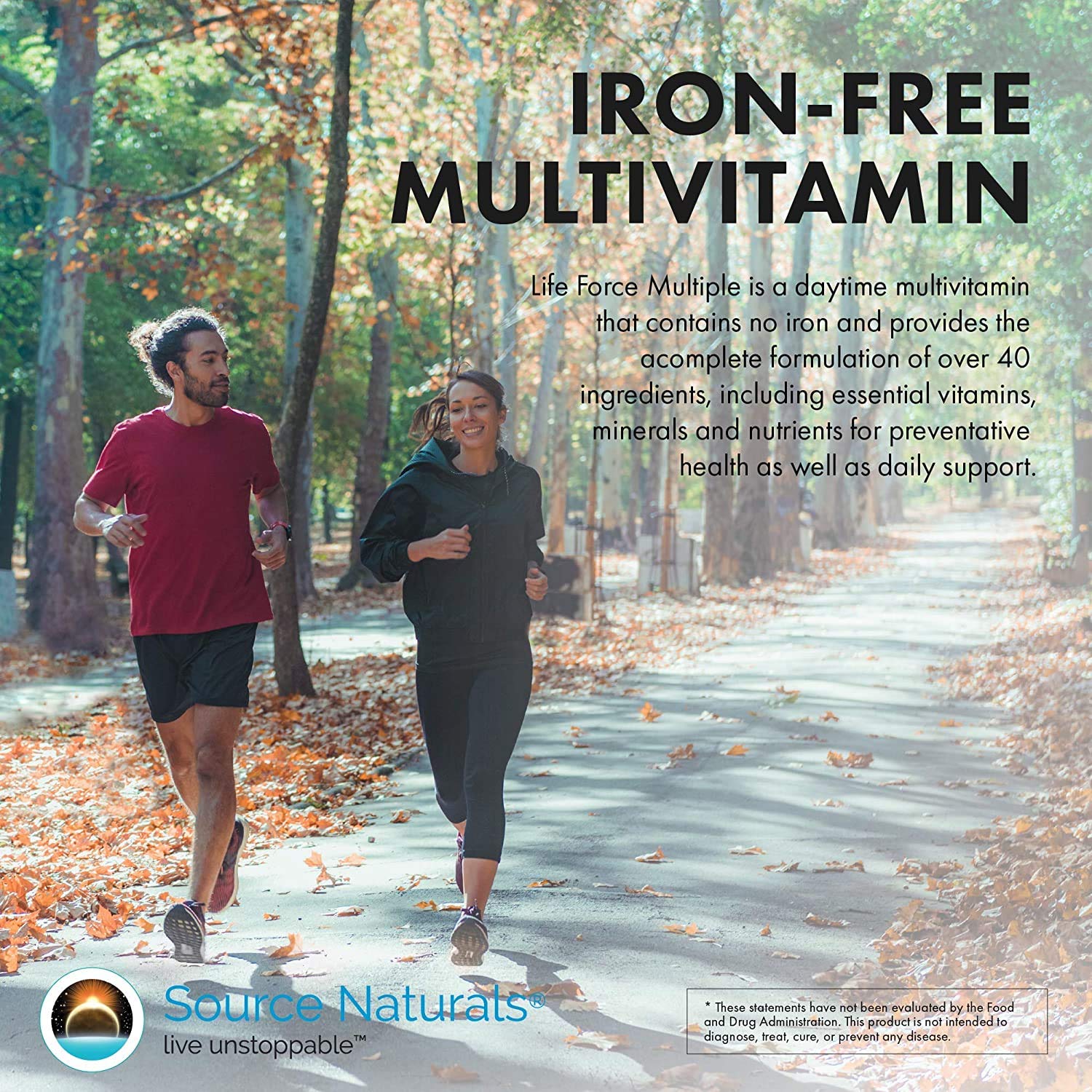 Source Naturals Life Force capsules in hand suggesting portability for on-the-go support