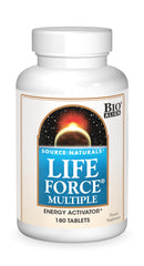 Source Naturals Life Force multivitamin bottle top view showing comprehensive daily nutrition.