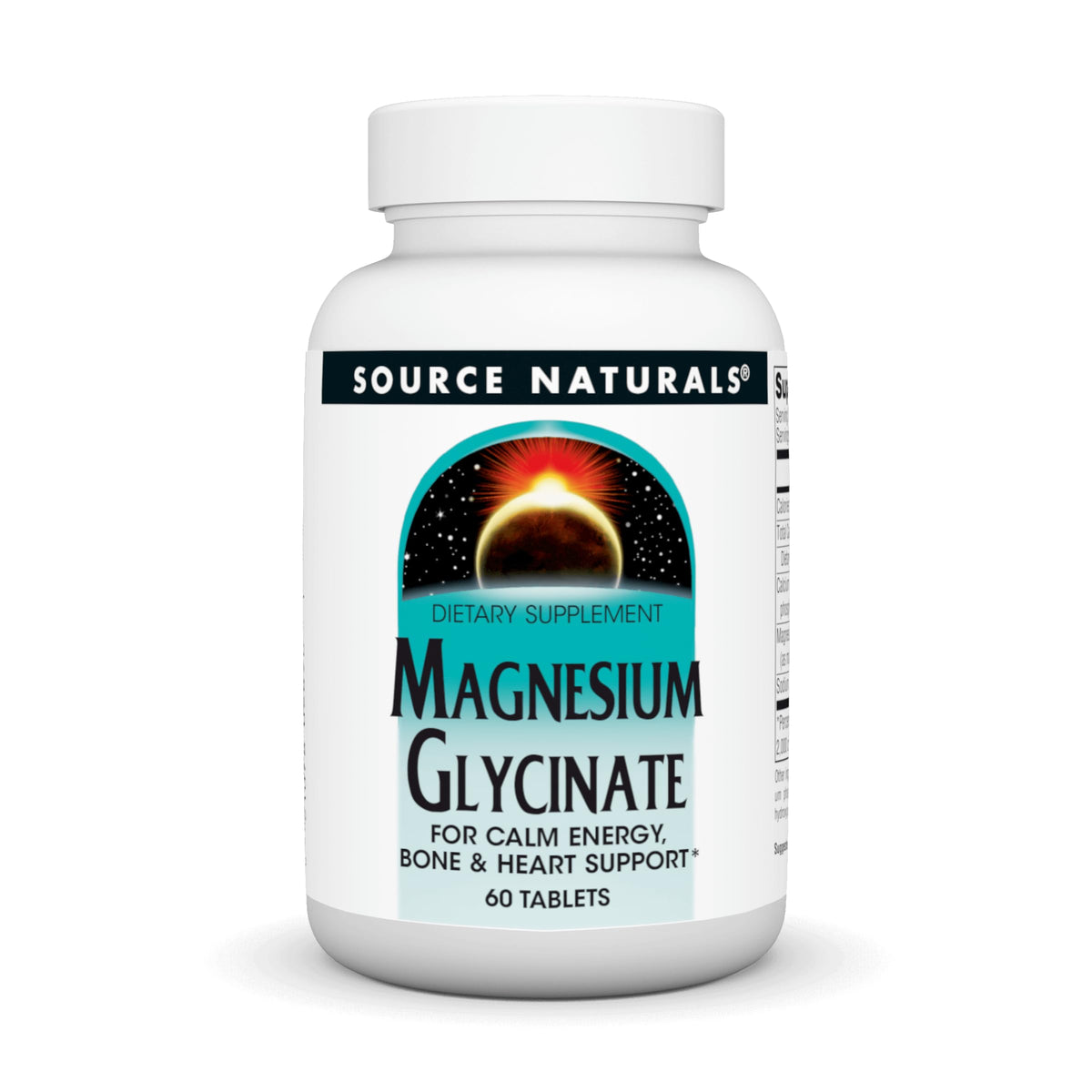 Source Naturals magnesium glycinate tablets for chelated absorption and daily nervous system support