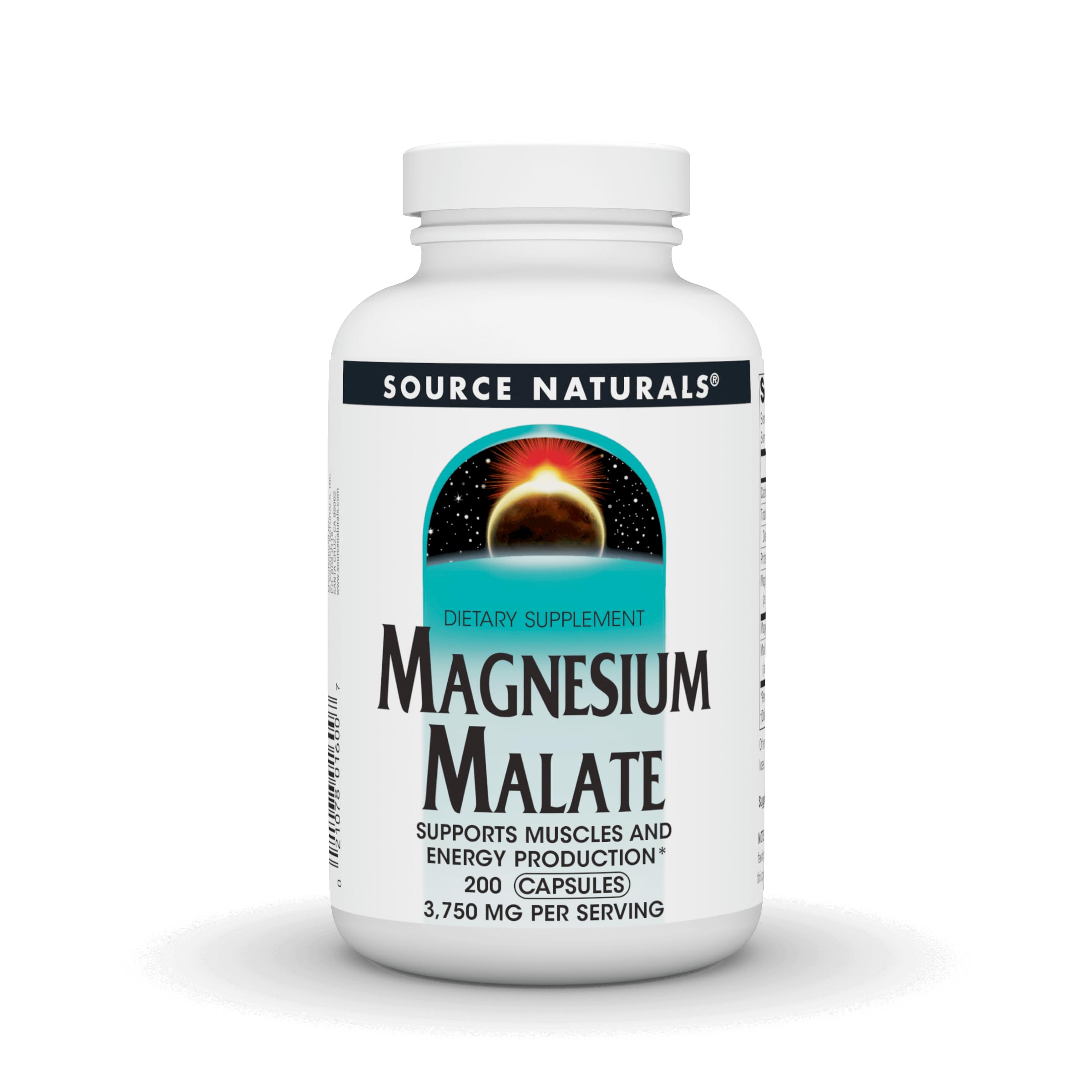 Source Naturals Magnesium Malate bottle with capsules for daily wellness