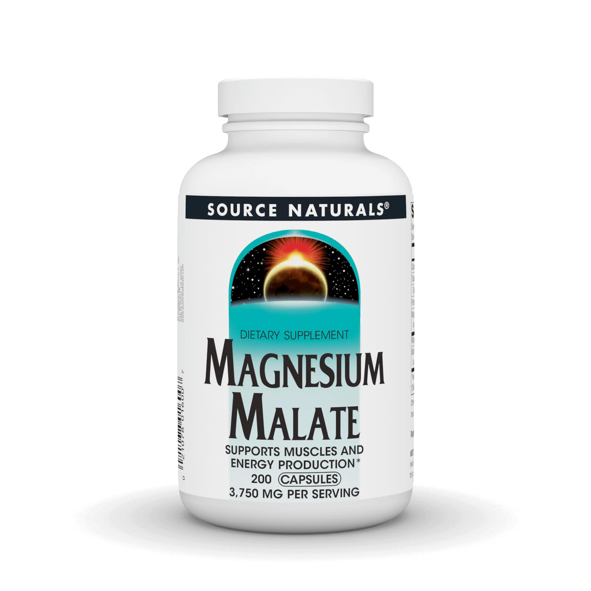 Source Naturals Magnesium Malate bottle with capsules for daily wellness