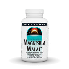 Source Naturals Magnesium Malate bottle with capsules for daily wellness