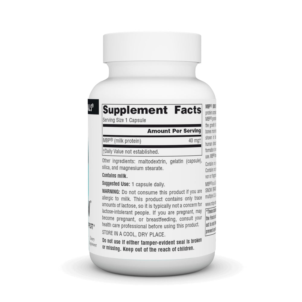 Close-up of Source Naturals MBP Bone Renew capsules for easy daily supplementation.