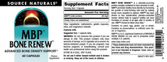 Source Naturals MBP Bone Renew bottle emphasizes USA-made manufacturing standards.