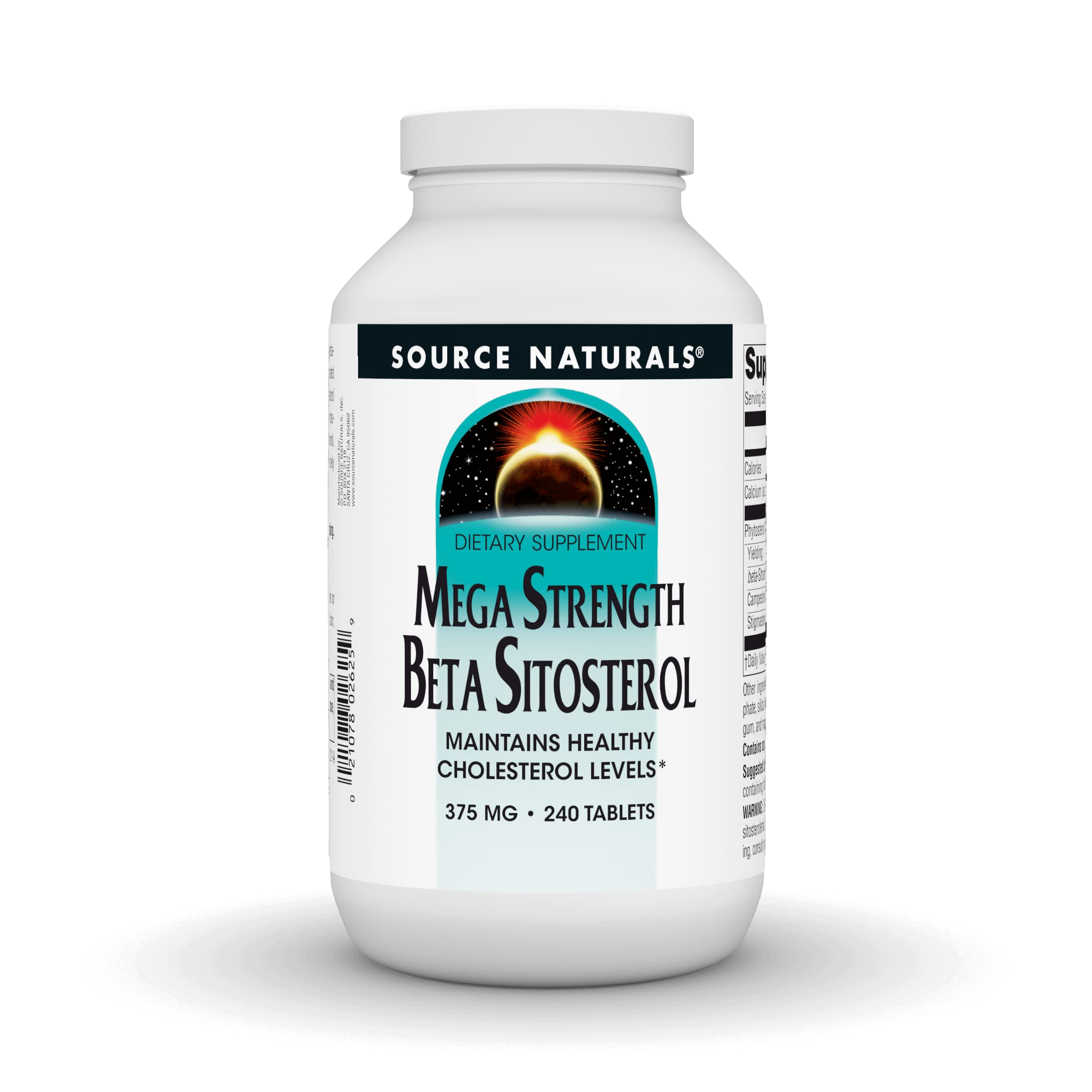 Source Naturals Mega Strength Beta Sitosterol tablets in bottle for daily wellness support