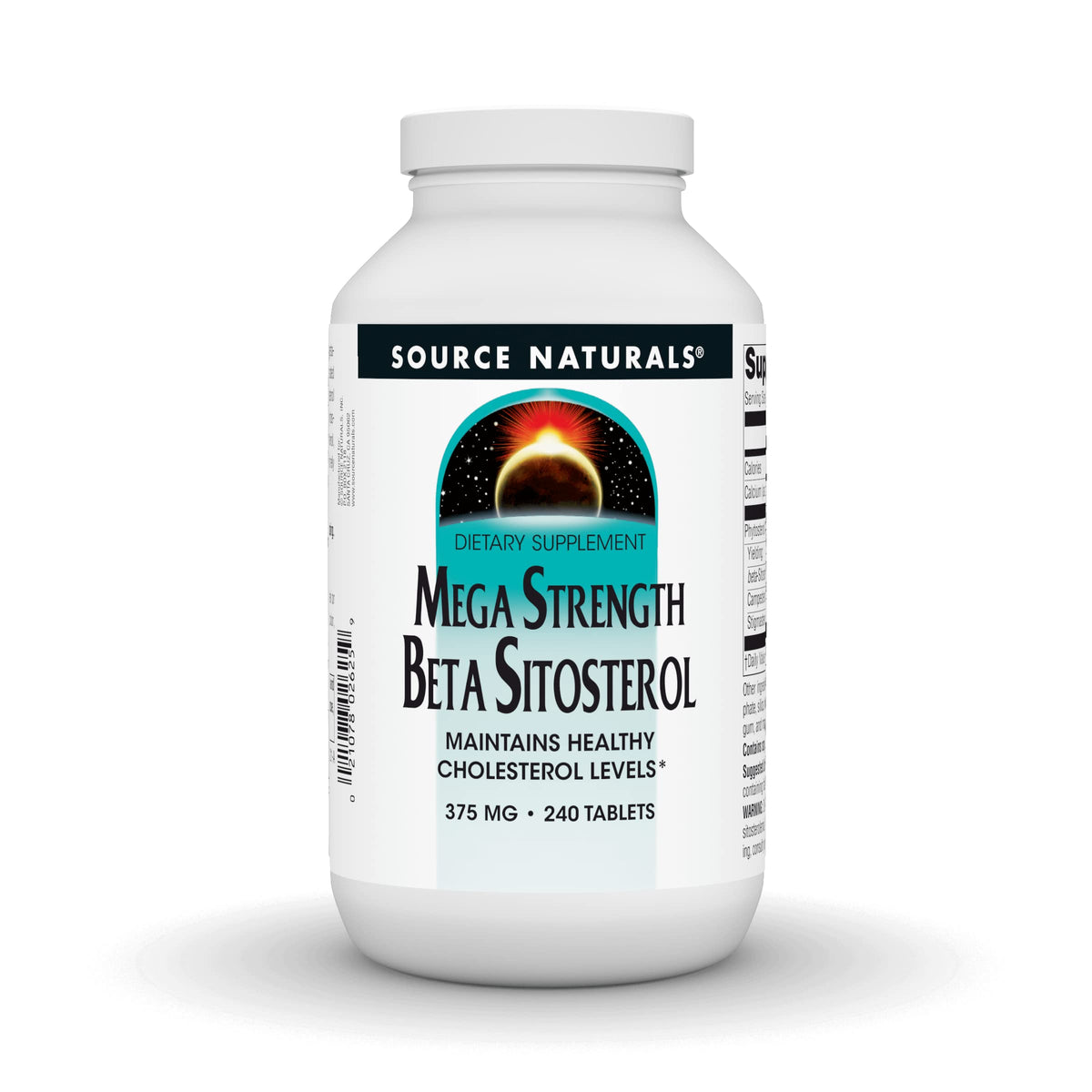 Source Naturals Mega Strength Beta Sitosterol tablets in bottle for daily wellness support