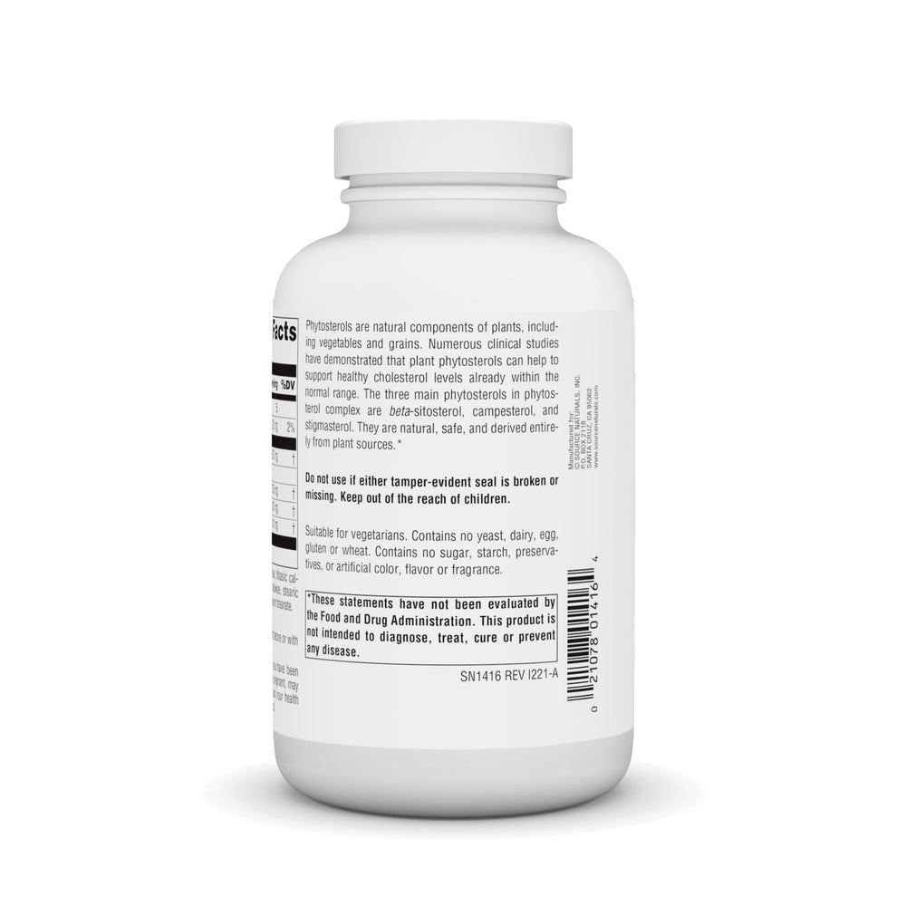 Source Naturals bottle side view showing a vegetarian-friendly tablet