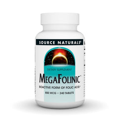 Source Naturals MegaFolinic bottle front displaying the supplement line