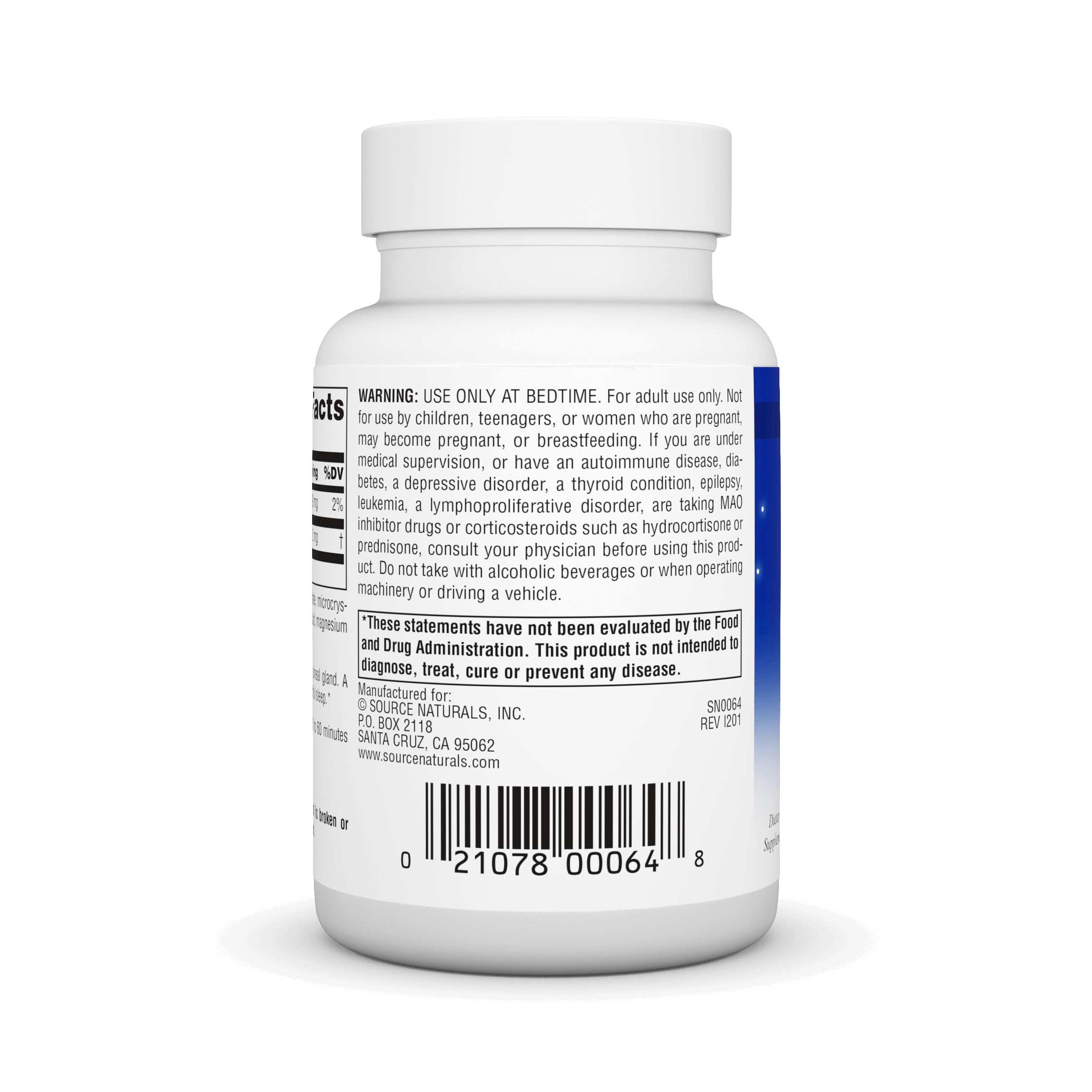 Source Naturals Melatonin time-release tablets for gradual sleep support