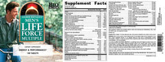 Source Naturals Life Force label detail showing nutrients