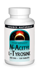 Source Naturals N-Acetyl L-Tyrosine tablets in bottle for rapid absorption