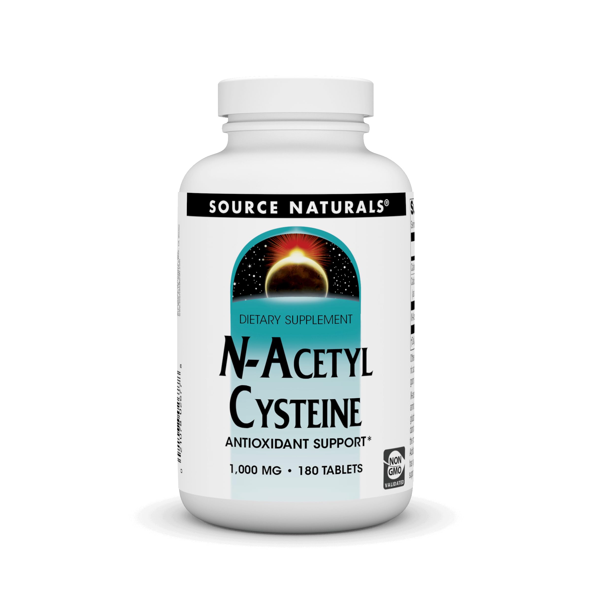 Source Naturals NAC bottle front highlighting antioxidant support for daily wellness.