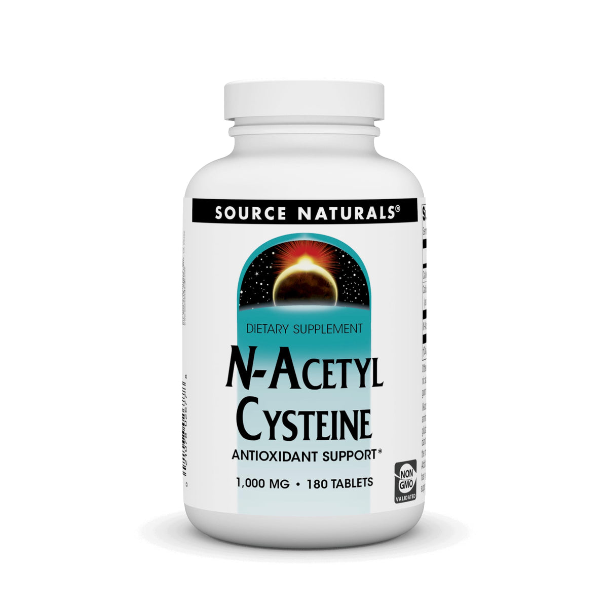 Source Naturals NAC bottle front highlighting antioxidant support for daily wellness.