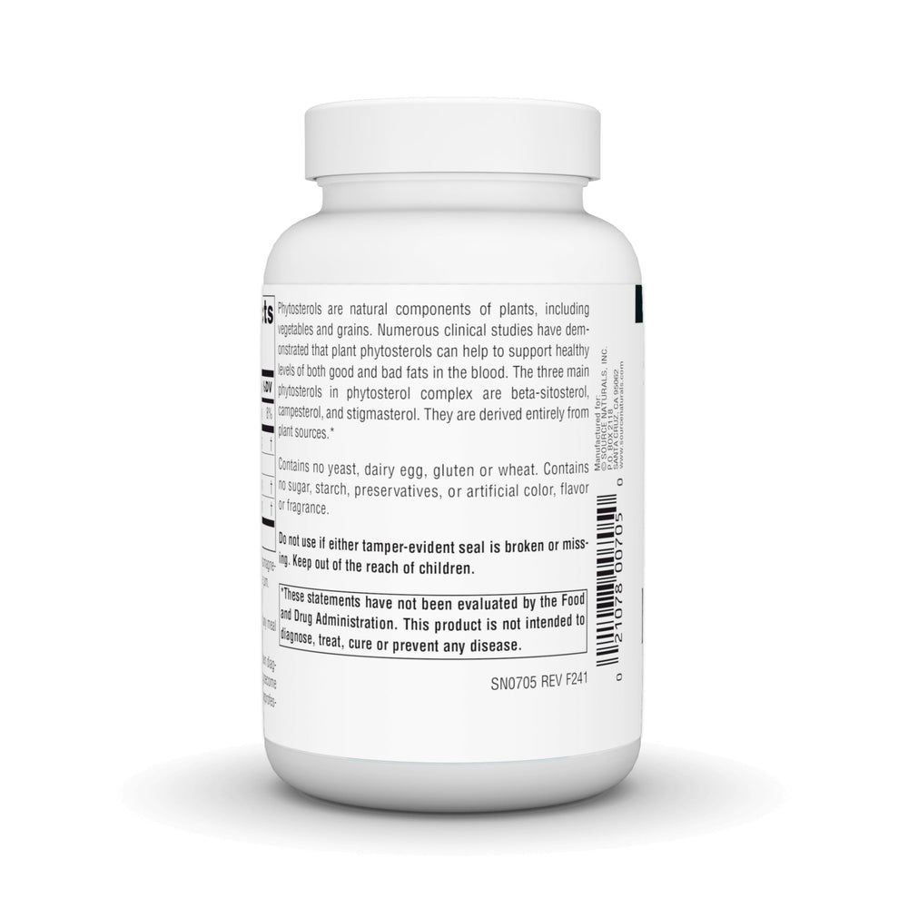Source Naturals Phytosterol Complex tablets close-up ready for daily use.