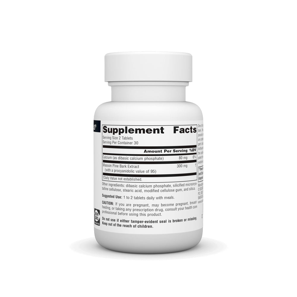 Source Naturals Pine Bark Extract 150mg tablets ready for daily use.