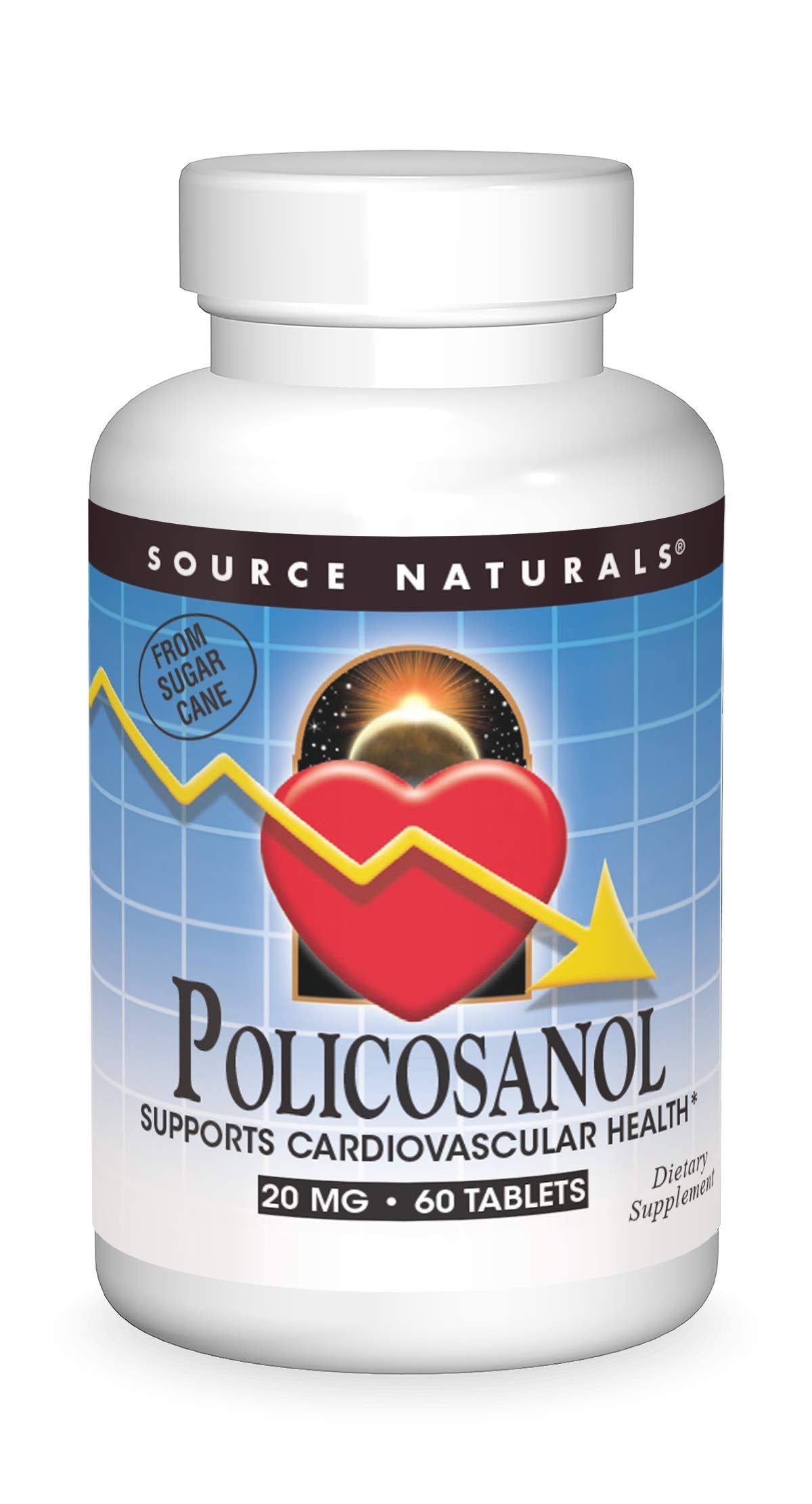 Source Naturals Policosanol bottle with tablets for daily wellness support.
