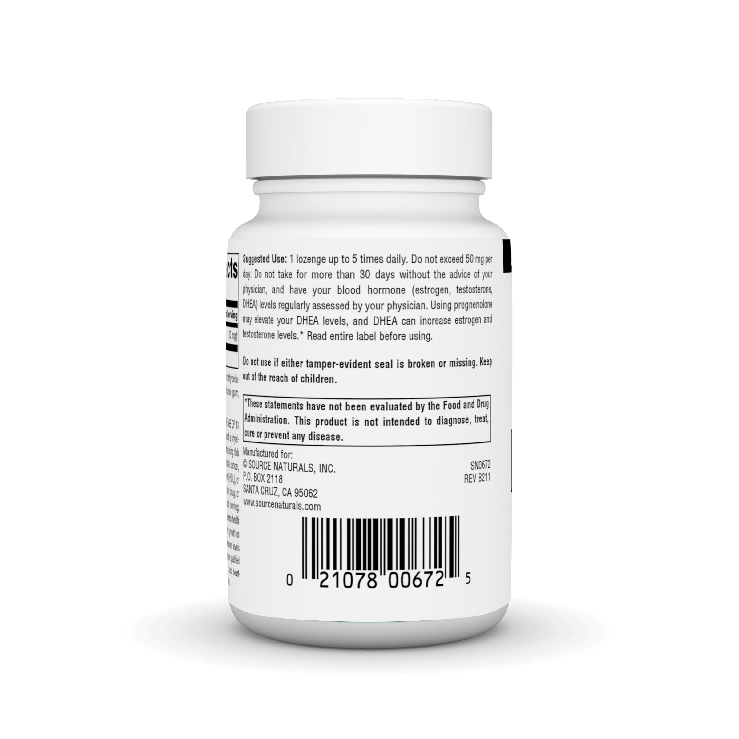 Close-up of Source Naturals Pregnenolone cherry lozenge for a pleasant daily ritual.