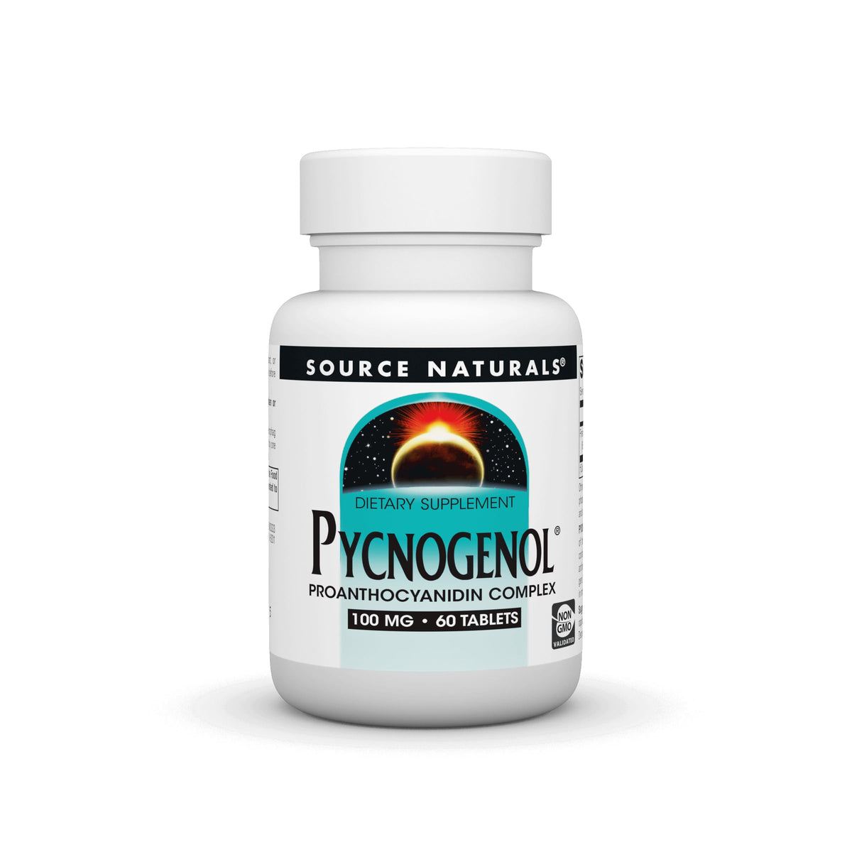 Source Naturals Pycnogenol 100 mg tablets bottle shown for antioxidant support
