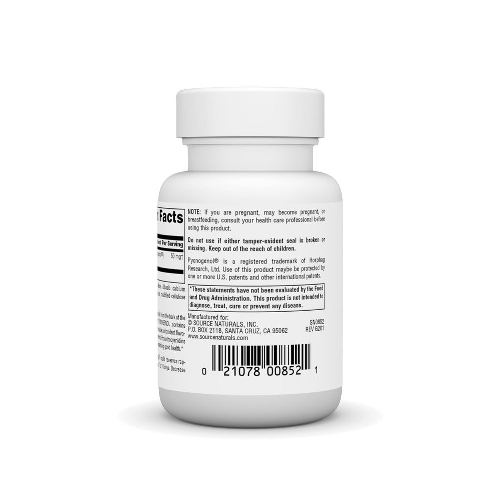 Source Naturals Pycnogenol tablets in bottle for daily routine