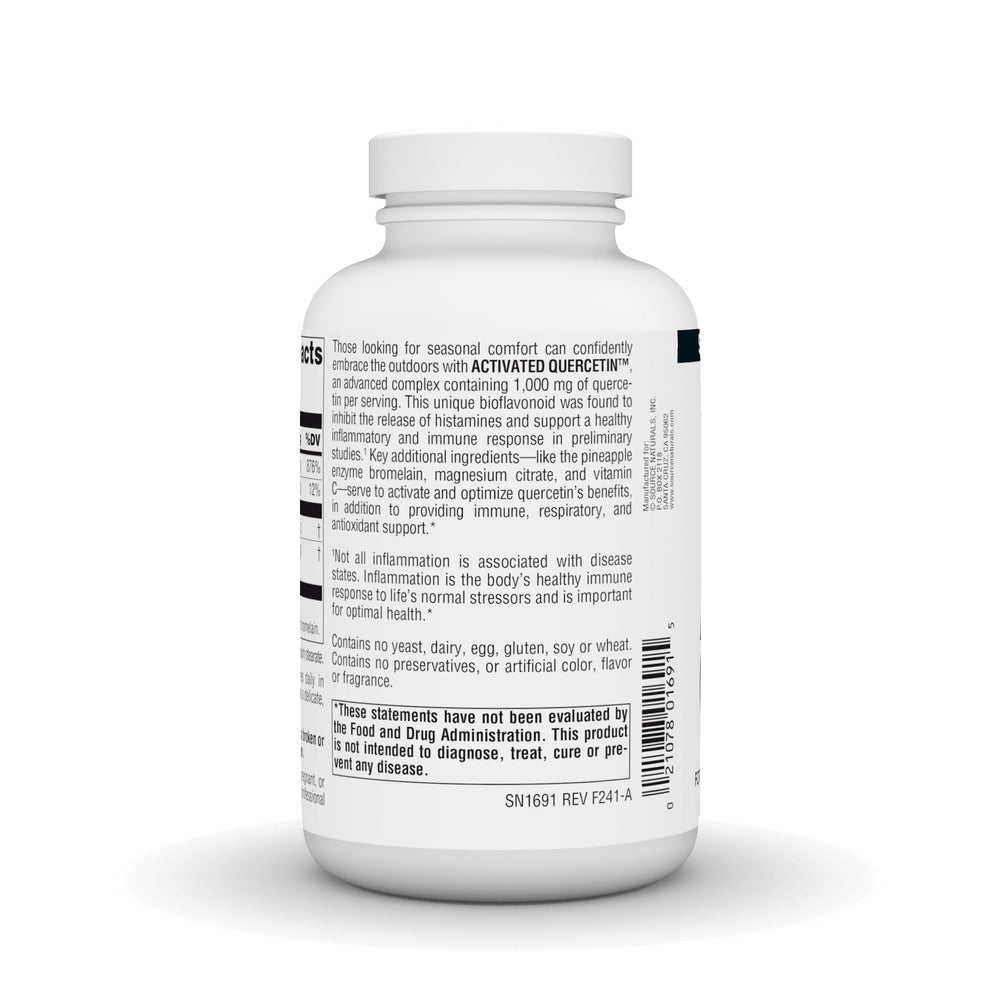 Source Naturals Quercetin Bioflavonoid Complex capsules ready for daily use.