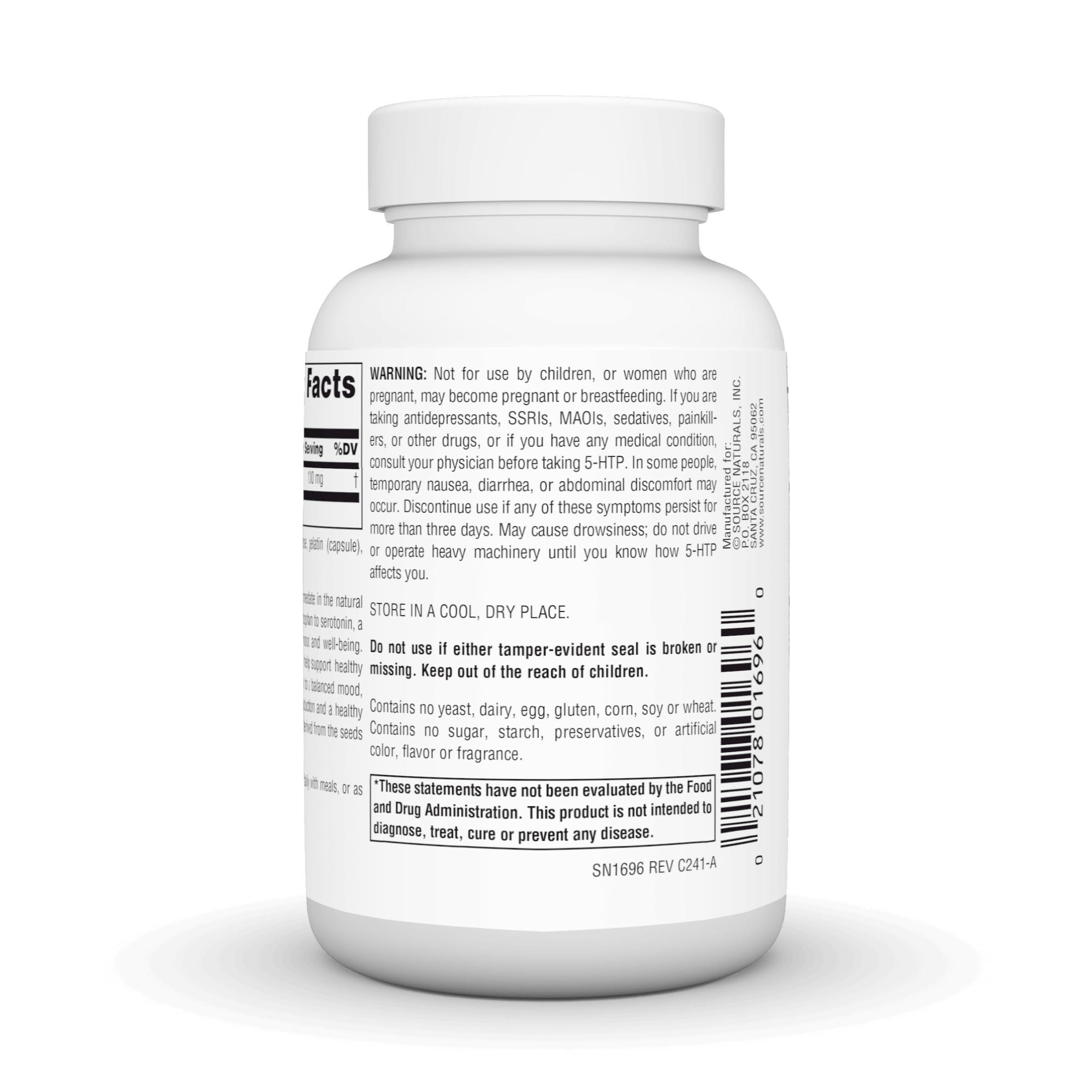 Griffonia seed extract used in Source Naturals 5-HTP capsules